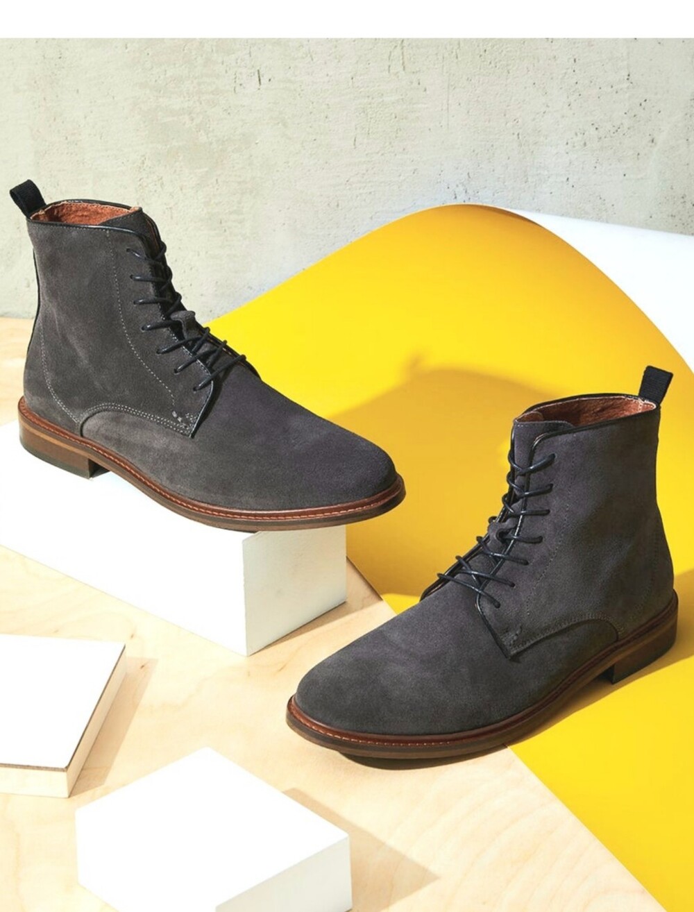 SHOE THE BEAR ned plain toe boot Gray Suede Size 41